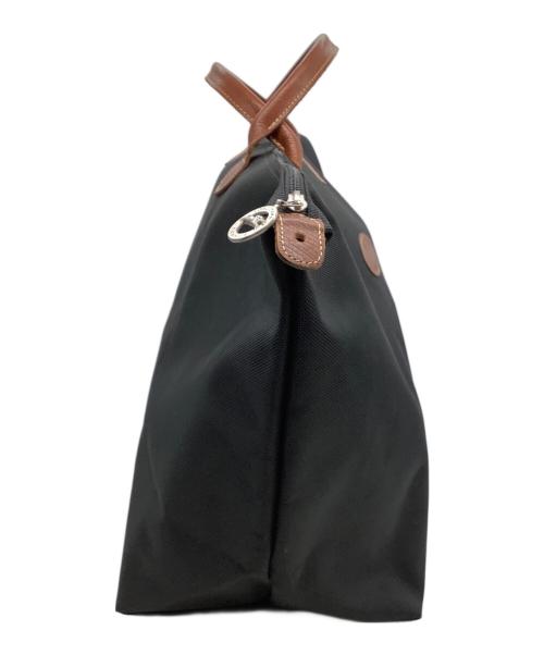 LONGCHAMP（ロンシャン）LONGCHAMP (ロンシャン) トートバッグ ブラック×ブラウンの古着・服飾アイテム