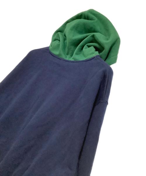 X-LARGE（エクストララージ）X-LARGE (エクストララージ) ハーフジップパーカー　ロゴ刺繍 ネイビー×グリーン サイズ:Lの古着・服飾アイテム