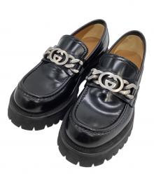 GUCCI（グッチ）の古着「ローファー インターロッキング」｜ブラック