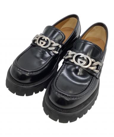 中古・古着通販】GUCCI (グッチ) ローファー インターロッキング