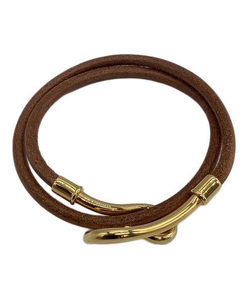 HERMES（エルメス）HERMES (エルメス) ジャンボチョーカーブレスレット ブラウン×ゴールドの古着・服飾アイテム