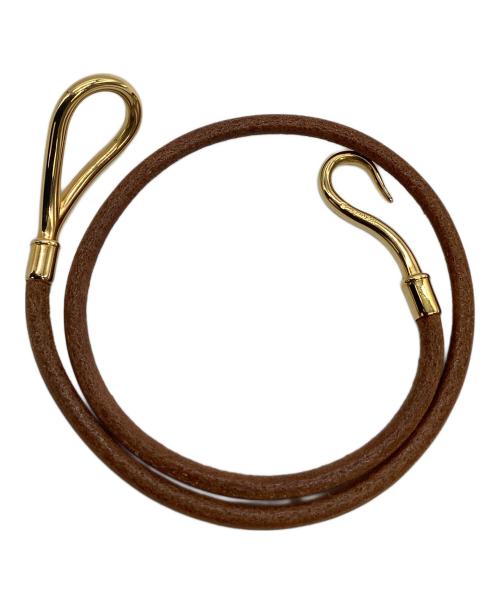 HERMES（エルメス）HERMES (エルメス) ジャンボチョーカーブレスレット ブラウン×ゴールドの古着・服飾アイテム