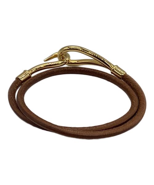 HERMES（エルメス）HERMES (エルメス) ジャンボチョーカーブレスレット ブラウン×ゴールドの古着・服飾アイテム