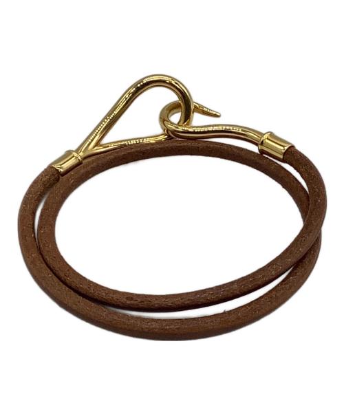 HERMES（エルメス）HERMES (エルメス) ジャンボチョーカーブレスレット ブラウン×ゴールドの古着・服飾アイテム