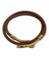 HERMES (エルメス) ジャンボチョーカーブレスレット ブラウン×ゴールド：15000円