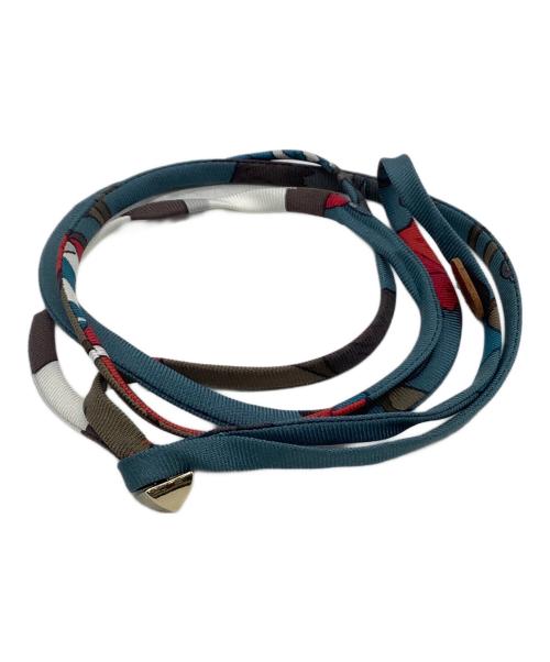 HERMES（エルメス）HERMES (エルメス) ネックレス　プティアッシュ　ネックレス・ブレスレット・ストラップ等 ブルー×ホワイトの古着・服飾アイテム