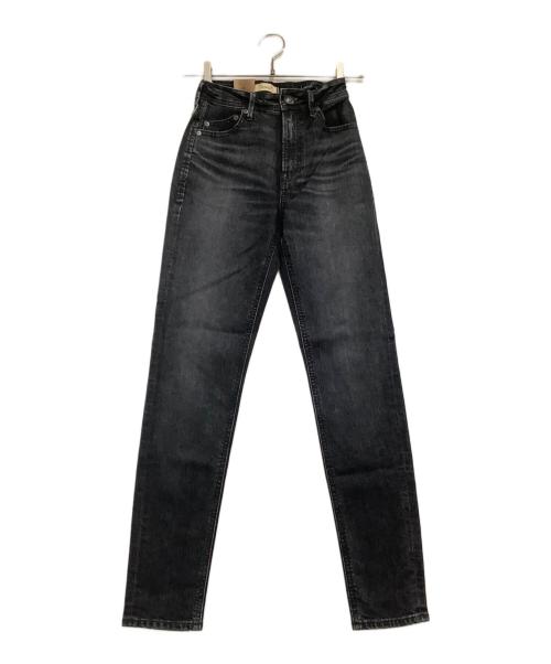 YANUK（ヤヌーク）YANUK (ヤヌーク) ブラックデニム RUTH ハイウエスト スリムテーパード サイズ:21 未使用品の古着・服飾アイテム