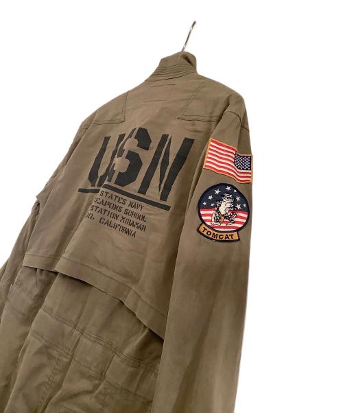 AVIREX（アヴィレックス）AVIREX (アヴィレックス) オールインワン ジャンプスーツ オリーブ サイズ:Lの古着・服飾アイテム