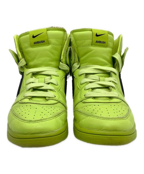 NIKE（ナイキ）NIKE (ナイキ) AMBUSH (アンブッシュ) ハイカットスニーカー DUNK HIGH ライム サイズ:27の古着・服飾アイテム