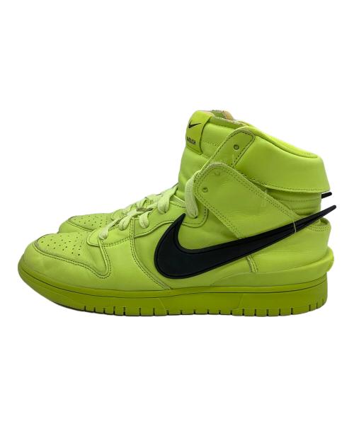 NIKE（ナイキ）NIKE (ナイキ) AMBUSH (アンブッシュ) ハイカットスニーカー DUNK HIGH ライム サイズ:27の古着・服飾アイテム
