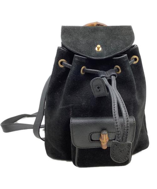 GUCCI（グッチ）GUCCI (グッチ) リュック バンブー  ブラックの古着・服飾アイテム