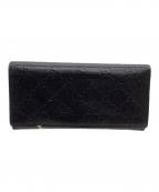 GUCCIグッチ）の古着「長財布 グッチシマ」｜ブラック