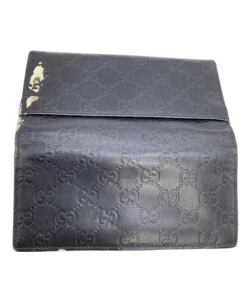 GUCCI（グッチ）GUCCI (グッチ) 長財布 	グッチシマ ブラックの古着・服飾アイテム