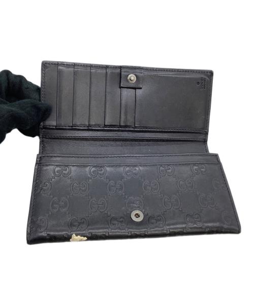 GUCCI（グッチ）GUCCI (グッチ) 長財布 	グッチシマ ブラックの古着・服飾アイテム