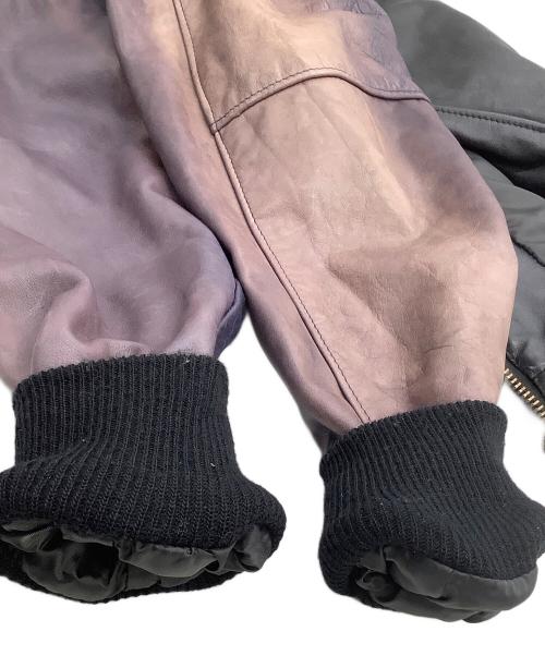 Schott（ショット）Schott (ショット) レザージャケット ブラック×パープル サイズ:38の古着・服飾アイテム