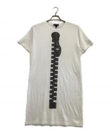 LOUIS VUITTON（ルイ ヴィトン）の古着「プリントカットソーワンピース　23SS ZIPPER PRINT T-SHIRT DRESS」｜ホワイト