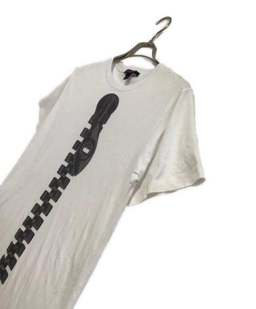 LOUIS VUITTON（ルイ ヴィトン）LOUIS VUITTON (ルイ ヴィトン) プリントカットソーワンピース　23SS ZIPPER PRINT T-SHIRT DRESS ホワイト サイズ:Sの古着・服飾アイテム