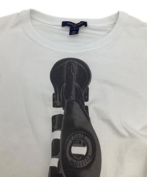 LOUIS VUITTON（ルイ ヴィトン）LOUIS VUITTON (ルイ ヴィトン) プリントカットソーワンピース　23SS ZIPPER PRINT T-SHIRT DRESS ホワイト サイズ:Sの古着・服飾アイテム