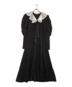 JILL STUARTジルスチュアート）の古着「ニットワンピース」｜ブラック×ホワイト