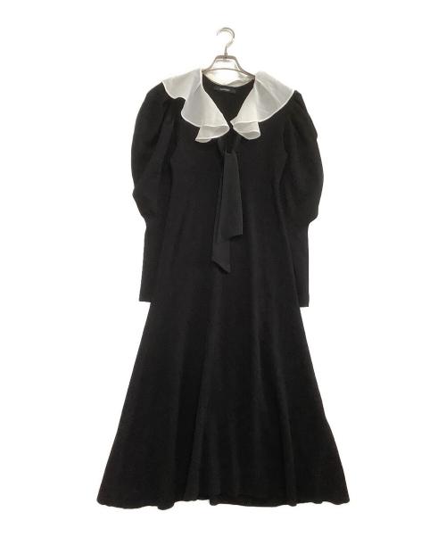 JILL STUART（ジルスチュアート）JILL STUART (ジルスチュアート) ニットワンピース ブラック×ホワイト サイズ:freeの古着・服飾アイテム