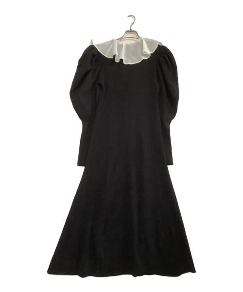 JILL STUART（ジルスチュアート）JILL STUART (ジルスチュアート) ニットワンピース ブラック×ホワイト サイズ:freeの古着・服飾アイテム
