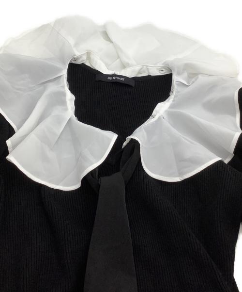 JILL STUART（ジルスチュアート）JILL STUART (ジルスチュアート) ニットワンピース ブラック×ホワイト サイズ:freeの古着・服飾アイテム