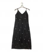 MARY QUANTマリークヮント）の古着「キャミソールデニムワンピース」｜ブラック