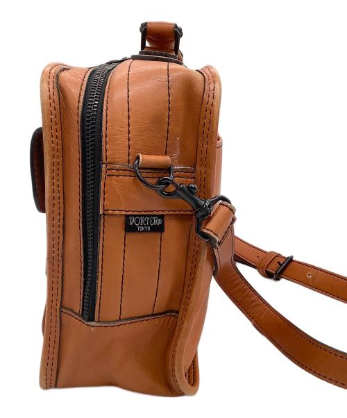 PORTER（ポーター）PORTER (ポーター) レザーショルダーバッグ BARON/バロン キャメルの古着・服飾アイテム
