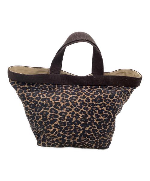 Herve Chapelier（エルベシャプリエ）Herve Chapelier (エルベシャプリエ) 舟形トートバッグ レオパード柄 ブラウンの古着・服飾アイテム