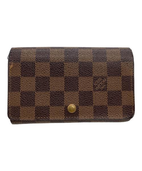 LOUIS VUITTON（ルイ ヴィトン）LOUIS VUITTON (ルイ ヴィトン) 2つ折り財布 ダミエ ポルトモネ・ビエ・トレゾール ブラウンの古着・服飾アイテム