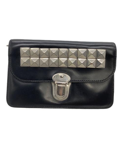 COMME des GARCONS（コムデギャルソン）COMME des GARCONS (コムデギャルソン) 2つ折り財布 スタッズウォレット ブラック×シルバー サイズ:表記なしの古着・服飾アイテム