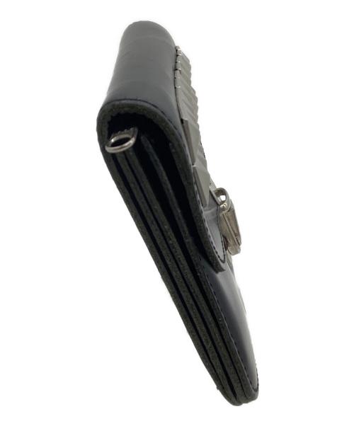 COMME des GARCONS（コムデギャルソン）COMME des GARCONS (コムデギャルソン) 2つ折り財布 スタッズウォレット ブラック×シルバー サイズ:表記なしの古着・服飾アイテム