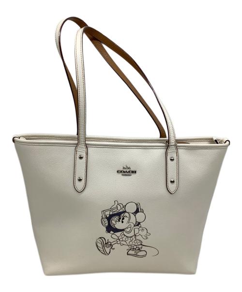 COACH（コーチ）COACH (コーチ) DISNEY (ディズニー) トートバッグ City Zip Tote With Minnie Mouse Motif ホワイトの古着・服飾アイテム