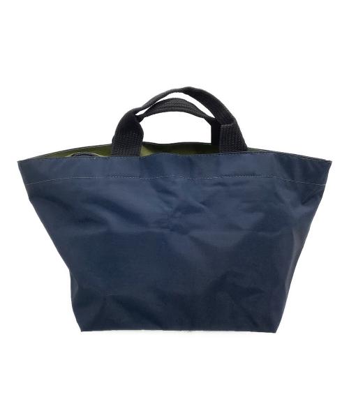 Herve Chapelier（エルベシャプリエ）Herve Chapelier (エルベシャプリエ) 舟形トートバッグ ネイビー×グリーンの古着・服飾アイテム