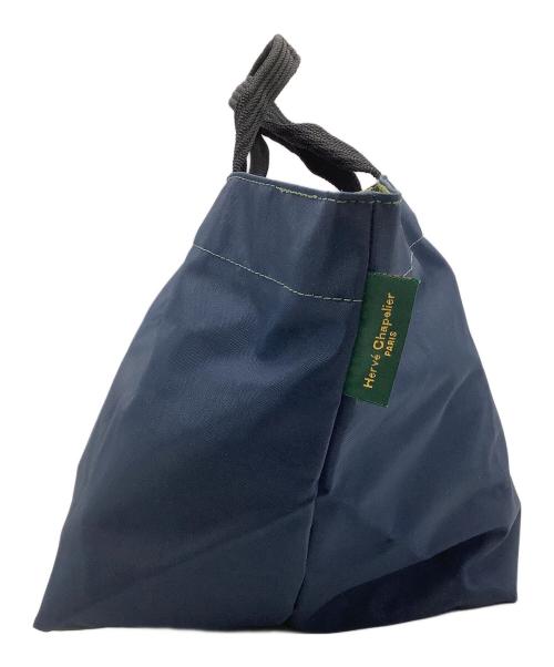 Herve Chapelier（エルベシャプリエ）Herve Chapelier (エルベシャプリエ) 舟形トートバッグ ネイビー×グリーンの古着・服飾アイテム