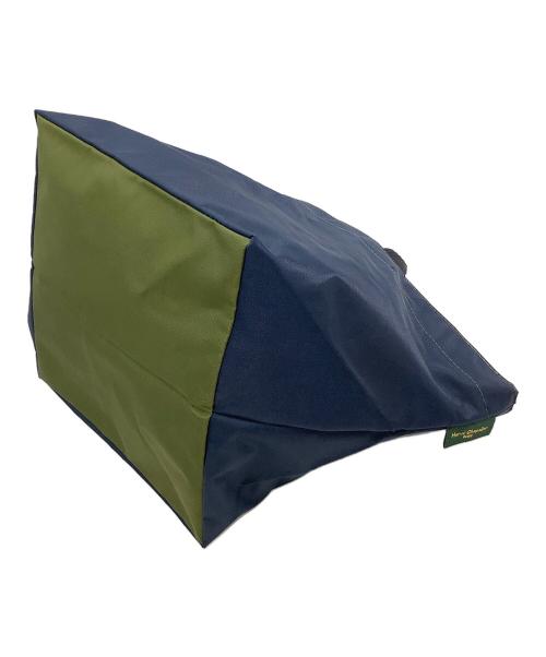 Herve Chapelier（エルベシャプリエ）Herve Chapelier (エルベシャプリエ) 舟形トートバッグ ネイビー×グリーンの古着・服飾アイテム