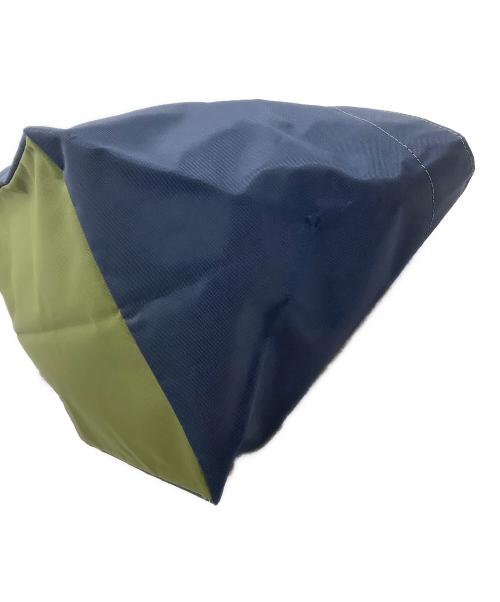 Herve Chapelier（エルベシャプリエ）Herve Chapelier (エルベシャプリエ) 舟形トートバッグ ネイビー×グリーンの古着・服飾アイテム