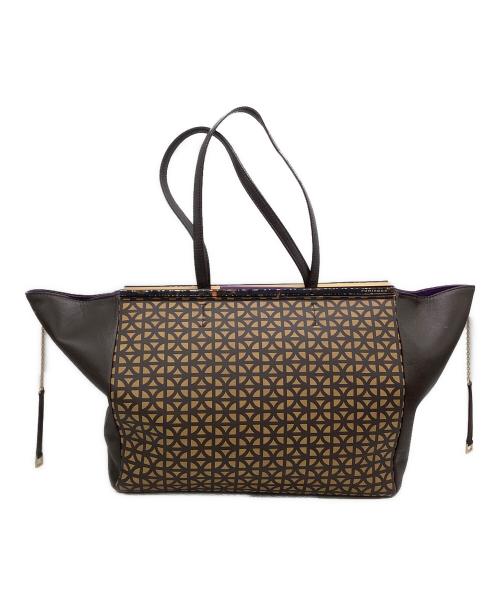 FUMIKODA（フミコダ）FUMIKODA (フミコダ) ボックストートバッグ GINA II ブラウンの古着・服飾アイテム