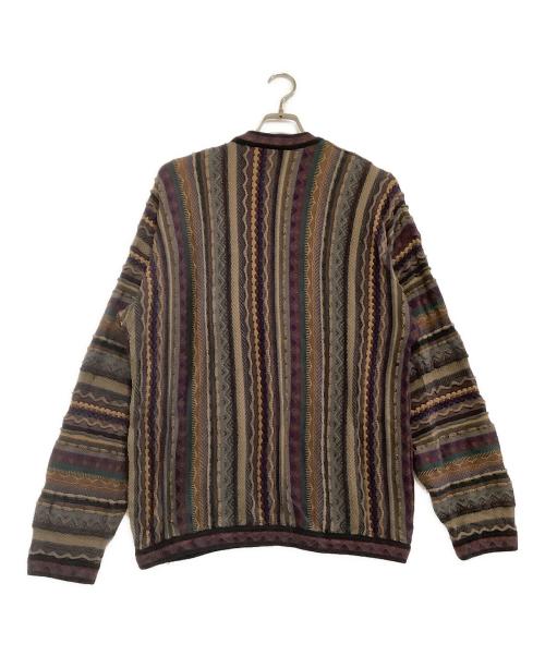 TUNDRA（ツンドラ）TUNDRA (ツンドラ) 薄手ニット　ストライプ マルチカラー サイズ:Lの古着・服飾アイテム
