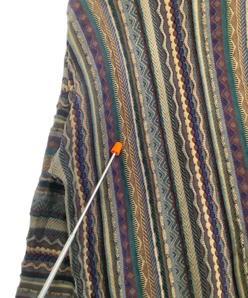 TUNDRA（ツンドラ）TUNDRA (ツンドラ) 薄手ニット　ストライプ マルチカラー サイズ:Lの古着・服飾アイテム