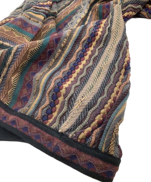 TUNDRA（ツンドラ）TUNDRA (ツンドラ) 薄手ニット　ストライプ マルチカラー サイズ:Lの古着・服飾アイテム