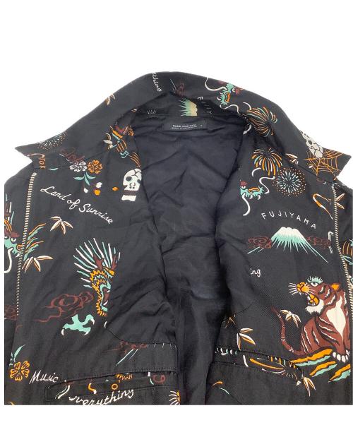 RUDE GALLERY（ルードギャラリー）RUDE GALLERY (ルードギャラリー) ジップシャツ MUSIC IS EVERYTHING ブラック サイズ:3の古着・服飾アイテム