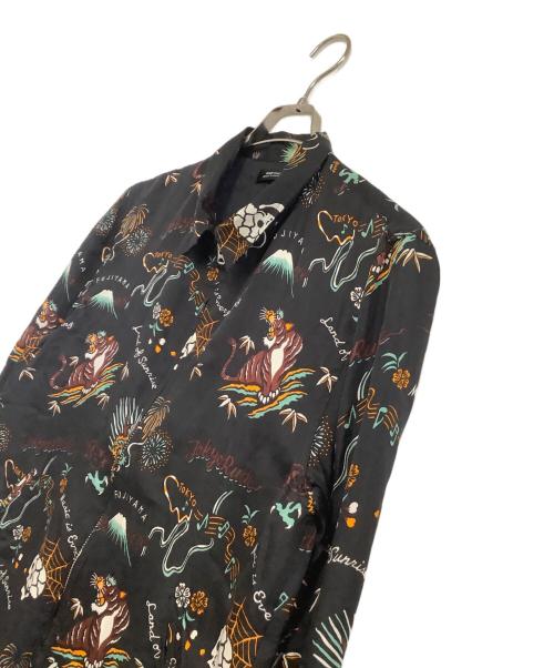 RUDE GALLERY（ルードギャラリー）RUDE GALLERY (ルードギャラリー) ジップシャツ MUSIC IS EVERYTHING ブラック サイズ:3の古着・服飾アイテム