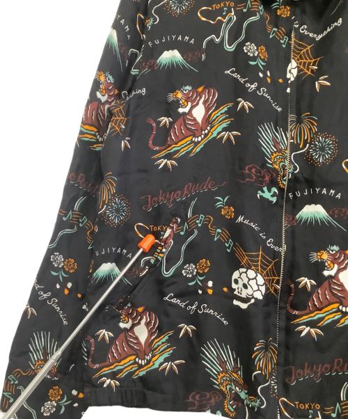 RUDE GALLERY（ルードギャラリー）RUDE GALLERY (ルードギャラリー) ジップシャツ MUSIC IS EVERYTHING ブラック サイズ:3の古着・服飾アイテム