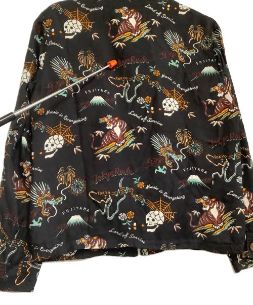 RUDE GALLERY（ルードギャラリー）RUDE GALLERY (ルードギャラリー) ジップシャツ MUSIC IS EVERYTHING ブラック サイズ:3の古着・服飾アイテム