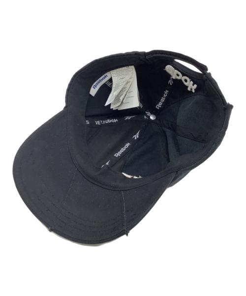 REEBOK（リーボック）REEBOK (リーボック) vetement (ヴェットモン) キャップ ブラックの古着・服飾アイテム