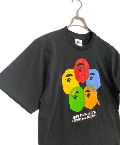 COMME des GARCONS（コムデギャルソン）COMME des GARCONS (コムデギャルソン) A BATHING APE (ア ベイシング エイプ) 半袖カットソー ブラック サイズ:M 未使用品の古着・服飾アイテム