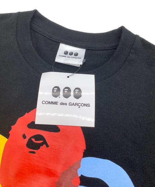 COMME des GARCONS（コムデギャルソン）COMME des GARCONS (コムデギャルソン) A BATHING APE (ア ベイシング エイプ) 半袖カットソー ブラック サイズ:M 未使用品の古着・服飾アイテム
