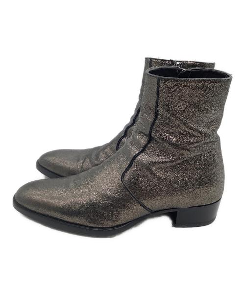 Saint Laurent Paris（サンローランパリ）Saint Laurent Paris (サンローランパリ) サイドジップブーツ シルバー サイズ:41の古着・服飾アイテム