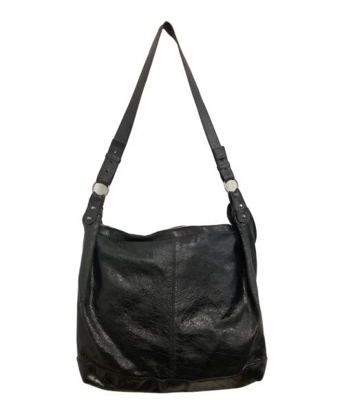 BALENCIAGA（バレンシアガ）BALENCIAGA (バレンシアガ) クーリエレザーショルダーバッグ ブラックの古着・服飾アイテム
